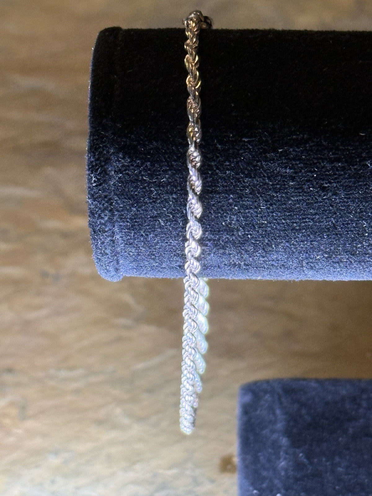 Sterling Silver Rope Bracelet- 8”