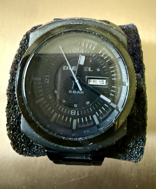 Diesel DZ1474 Men’s Black Dial Black Ion-plated Stainless Steel Watch *Read Info