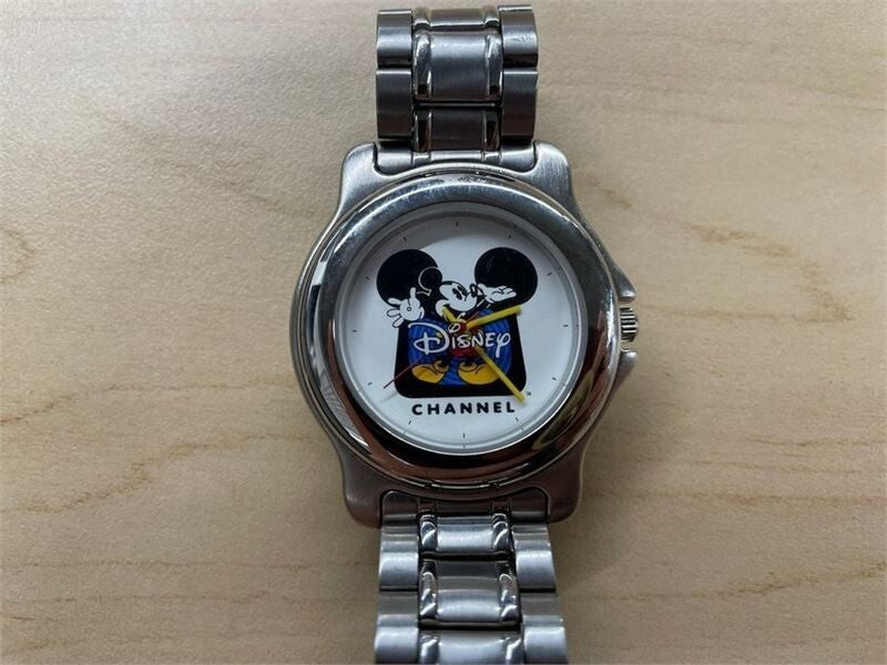 Vintage, Disney Channel - Mickey Mouse Quartz Watch, Silver Tone