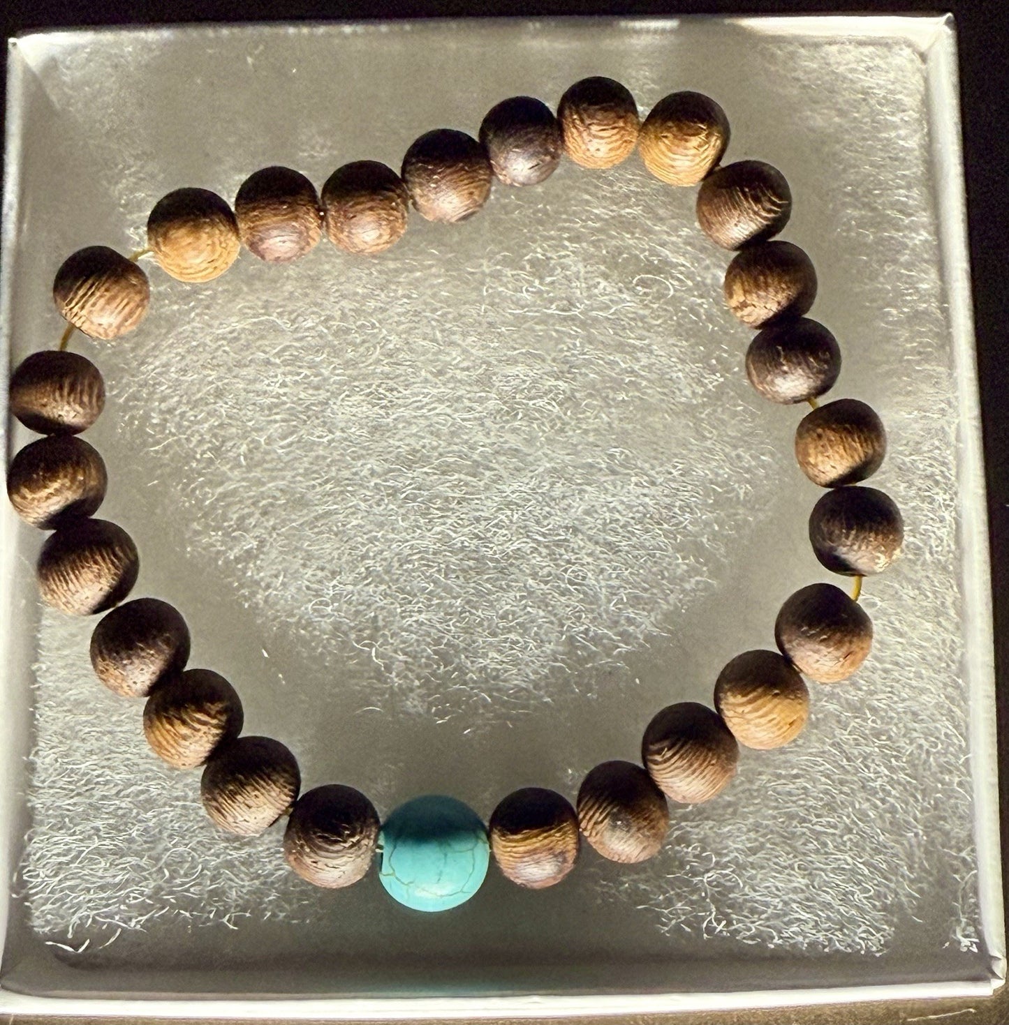 Sandalwood Turquoise Bracelet