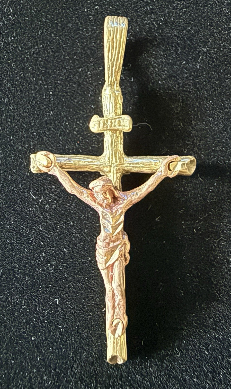 Vintage Sterling Silver Crucifix Pendant 
