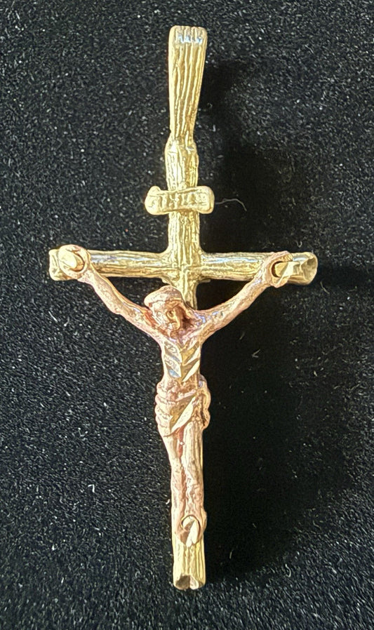 Vintage Sterling Silver Crucifix Pendant 