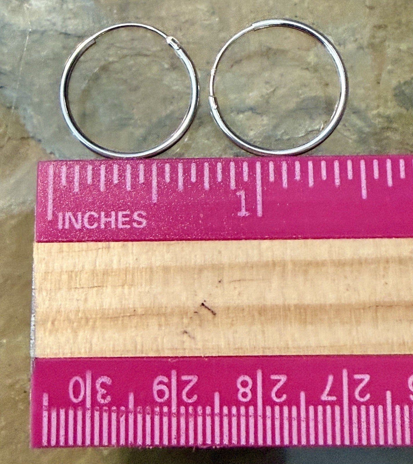 Vintage Sterling Silver Hoop Earrings