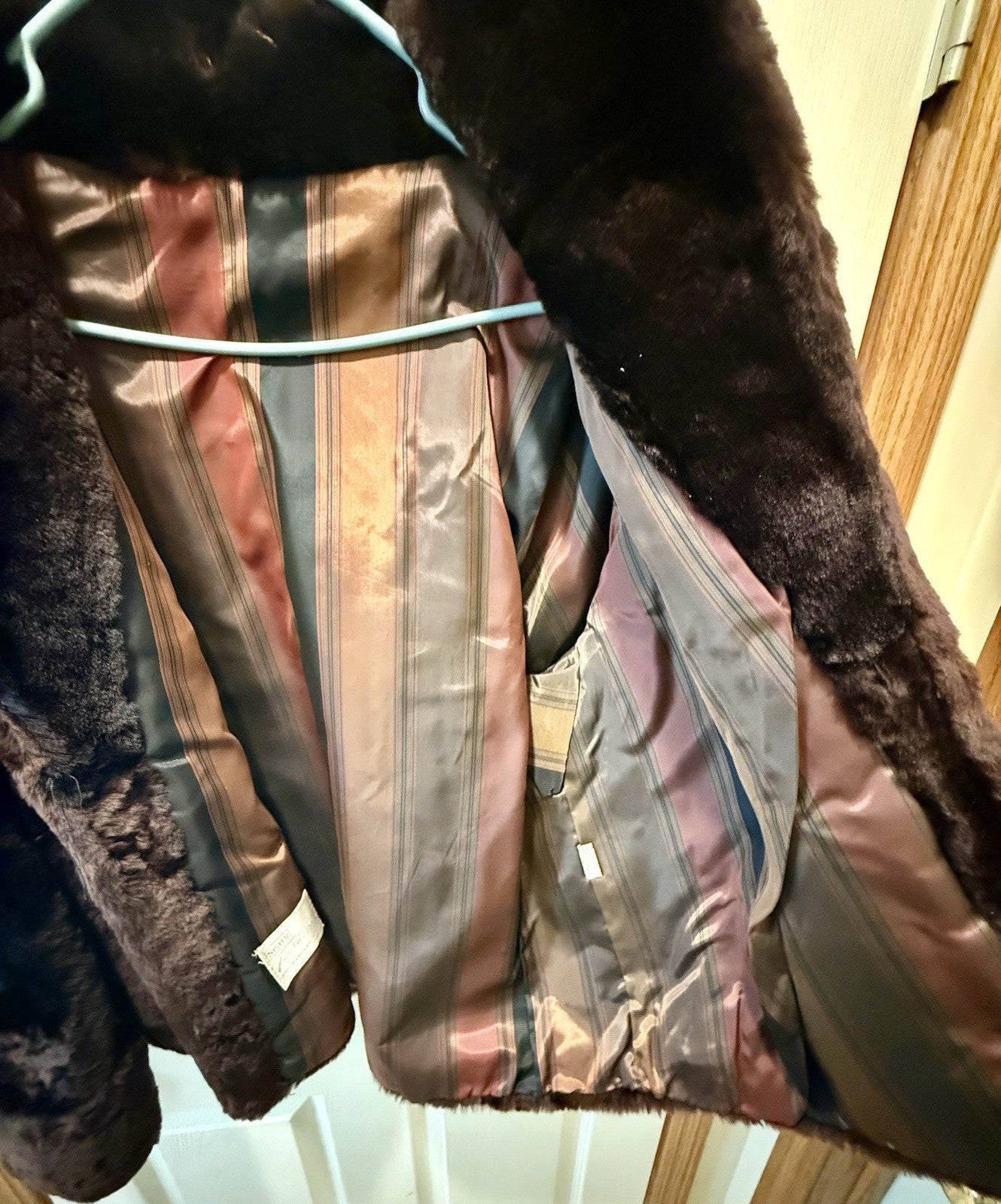 vintage Sears Mouton Fur Coat 