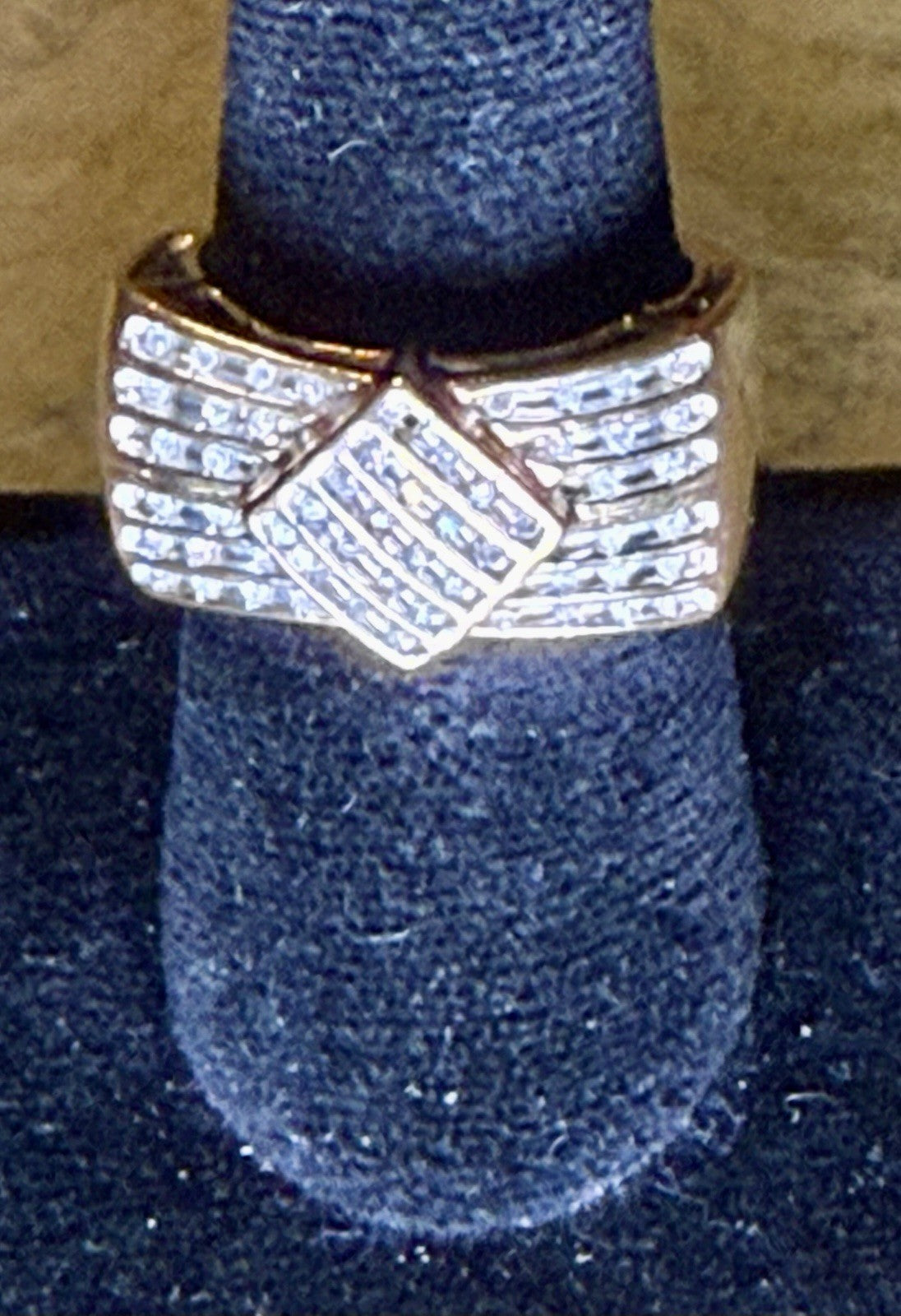 Vintage 10K Yellow Gold Diamond Accent Ring Size 10 5.71g Estate Style