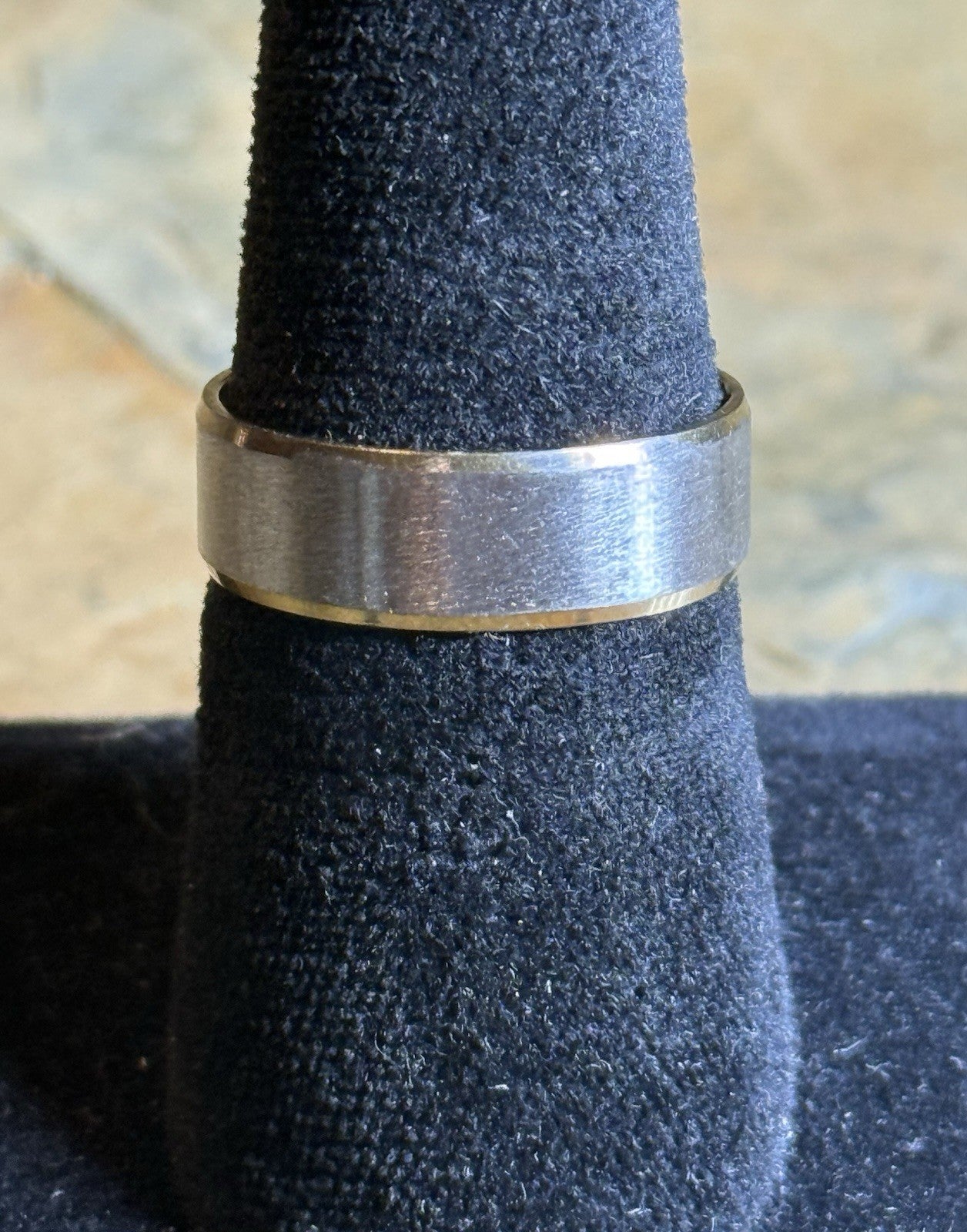 Stainless Steel Wedding Band - Size 10