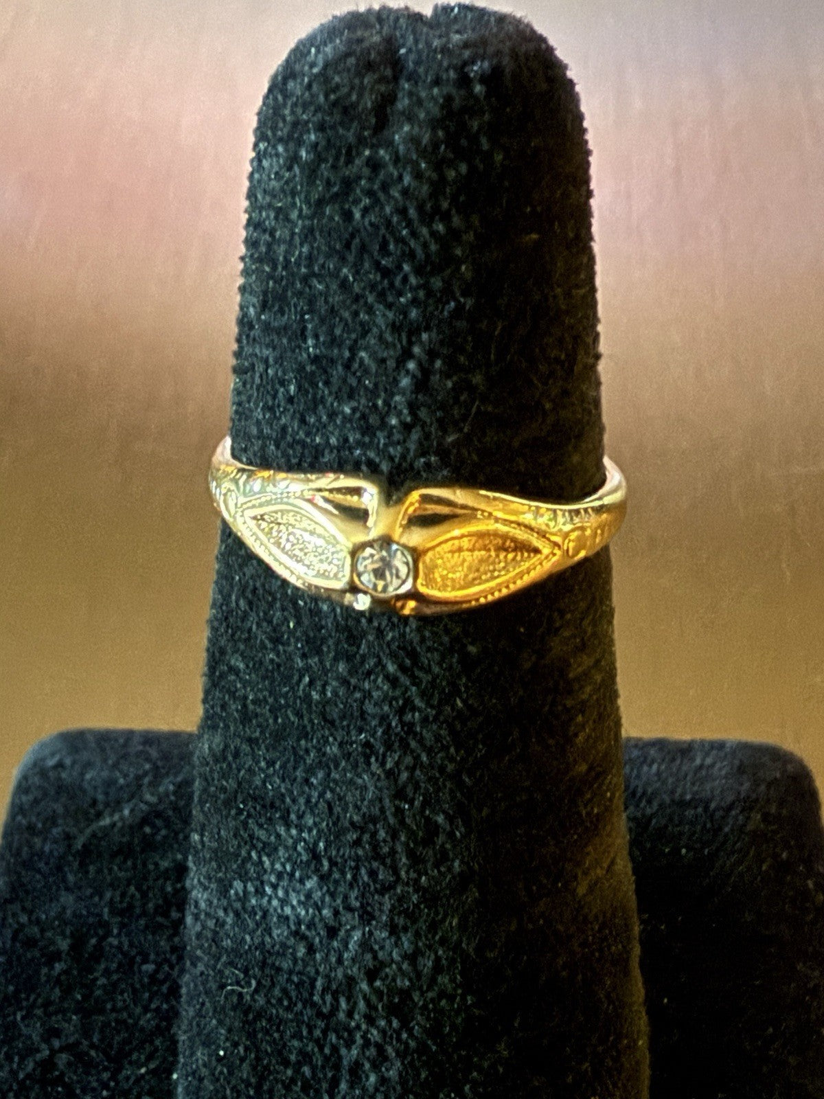 14K Yellow Gold CZ Ring (2.9g)-Size 7