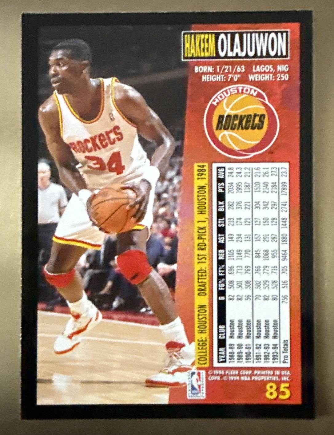 1994-95 Fleer - Hakeem Olajuwon #85