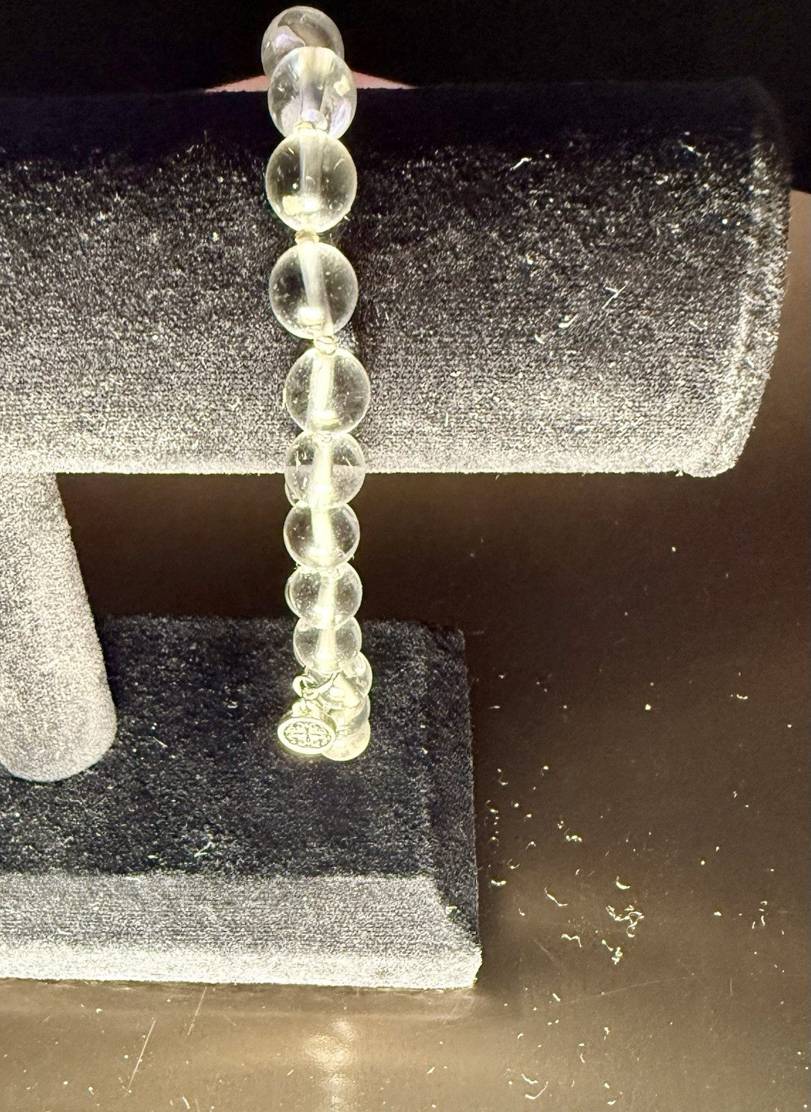 Clear Quartz Crystal Beaded Bracelet 