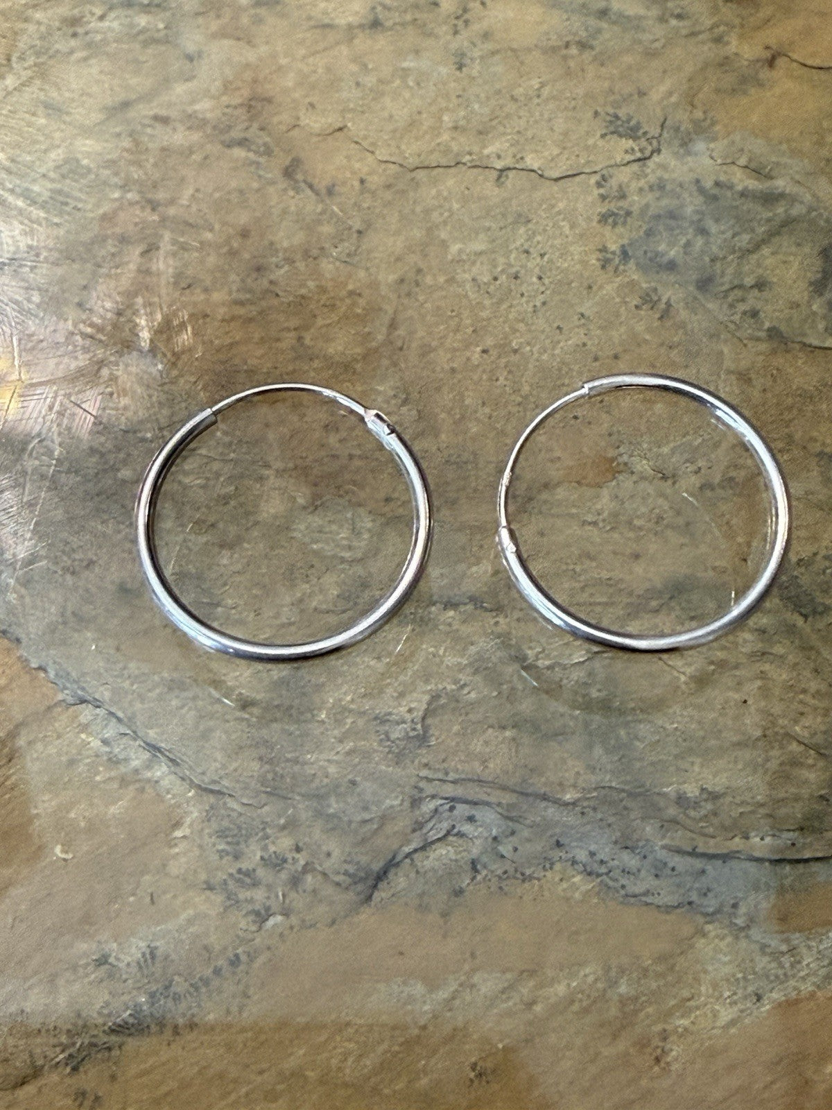 Vintage Sterling Silver Hoop Earrings
