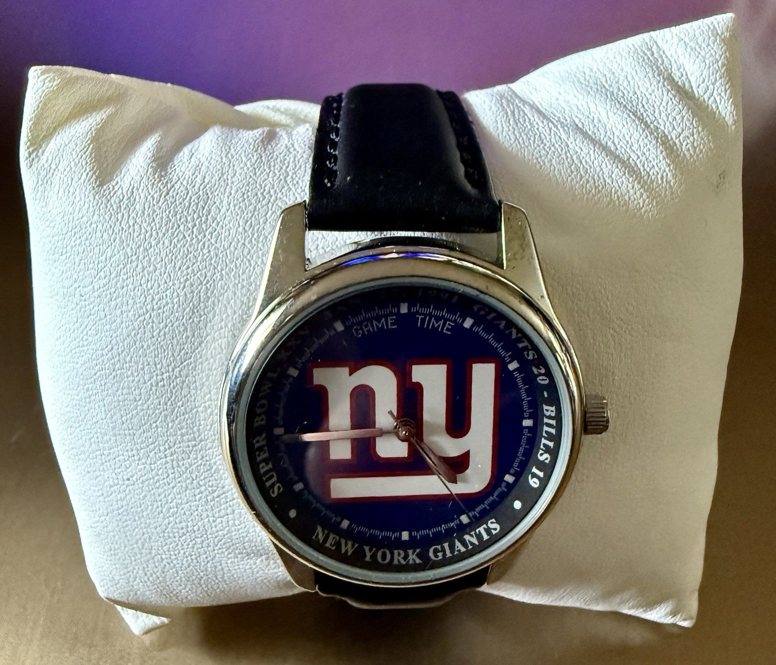 New York Giants Super Bowl XXV 25 Commemorative Game Time Watch Needs Battery