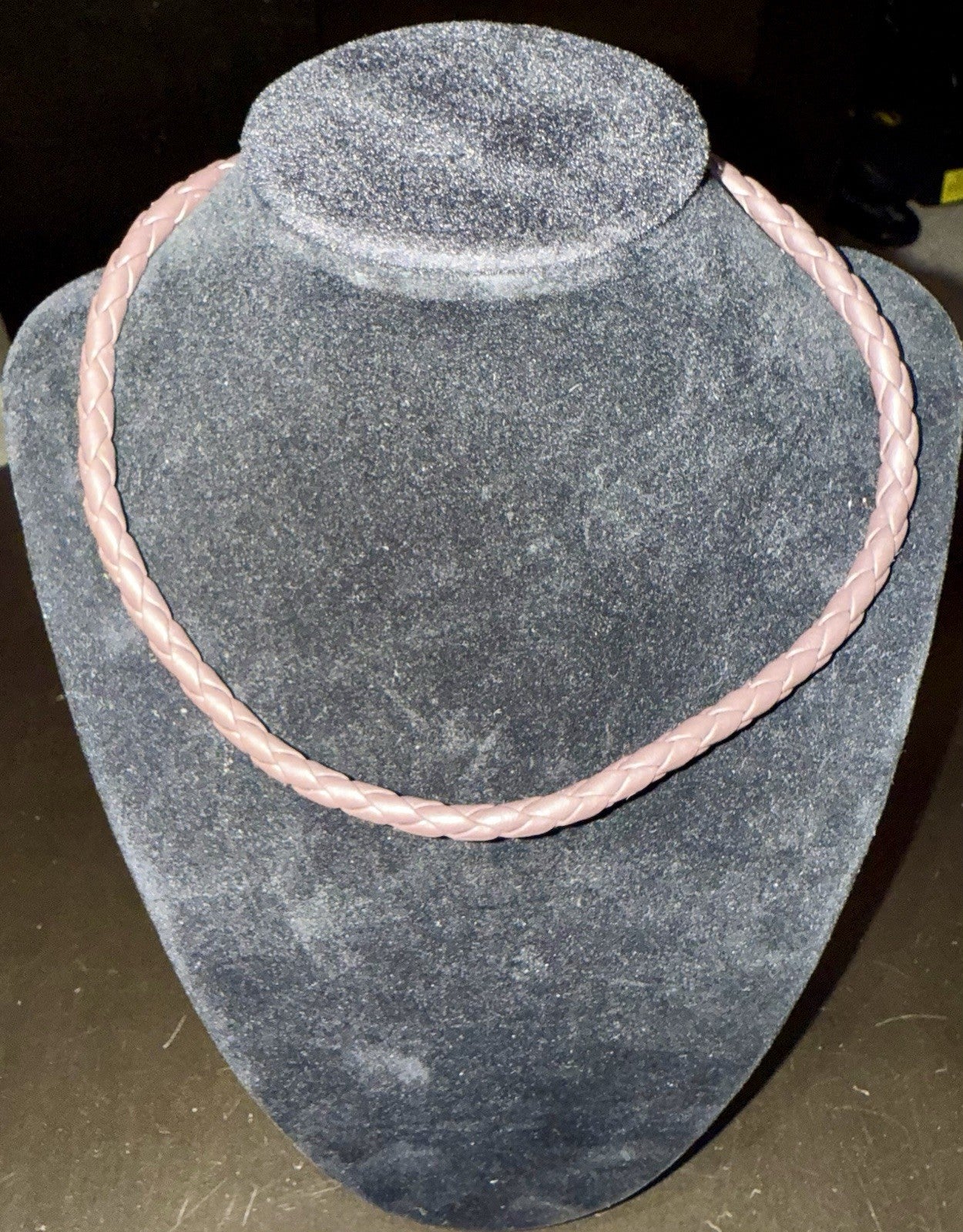 Braided Leather Cord Necklace 