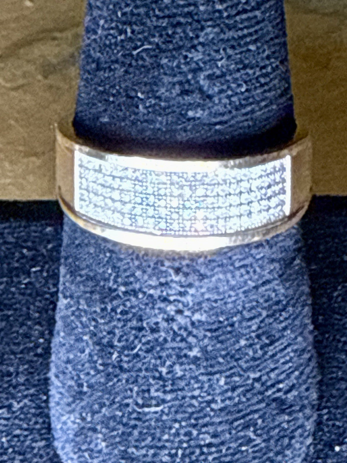 Vintage 10K Yellow Gold Diamond Pave Ring - Size 10 (4.77g)