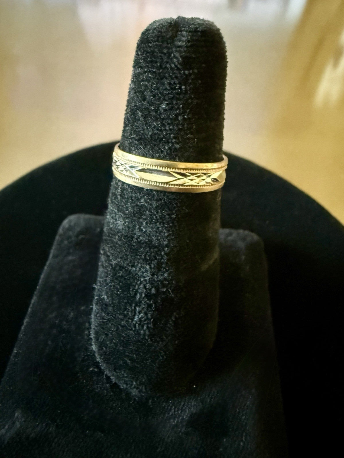 Vintage 14K Yellow Gold Eternity Wedding Band