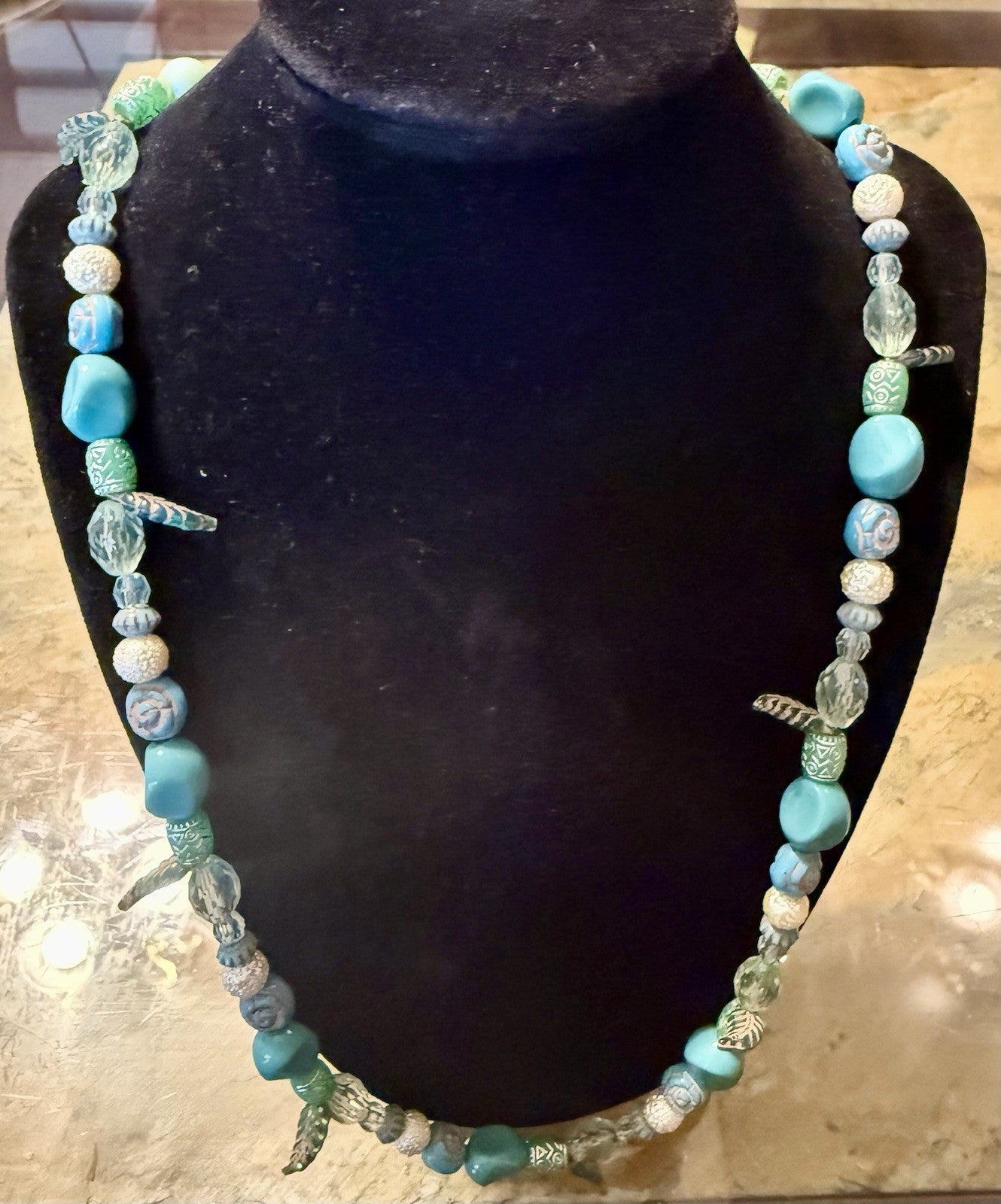 Vintage bohemian-style handcrafted necklace 