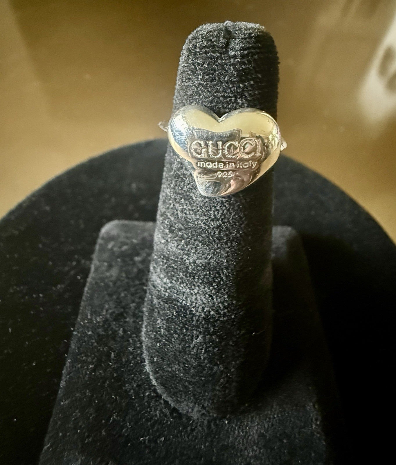 Gucci Sterling Silver Heart Ring