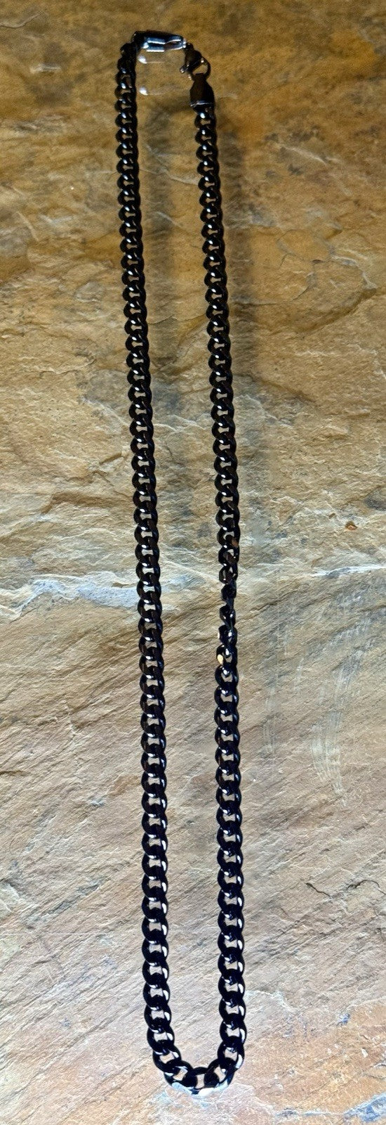 Black Stainless Steel Cuban Link Chain 