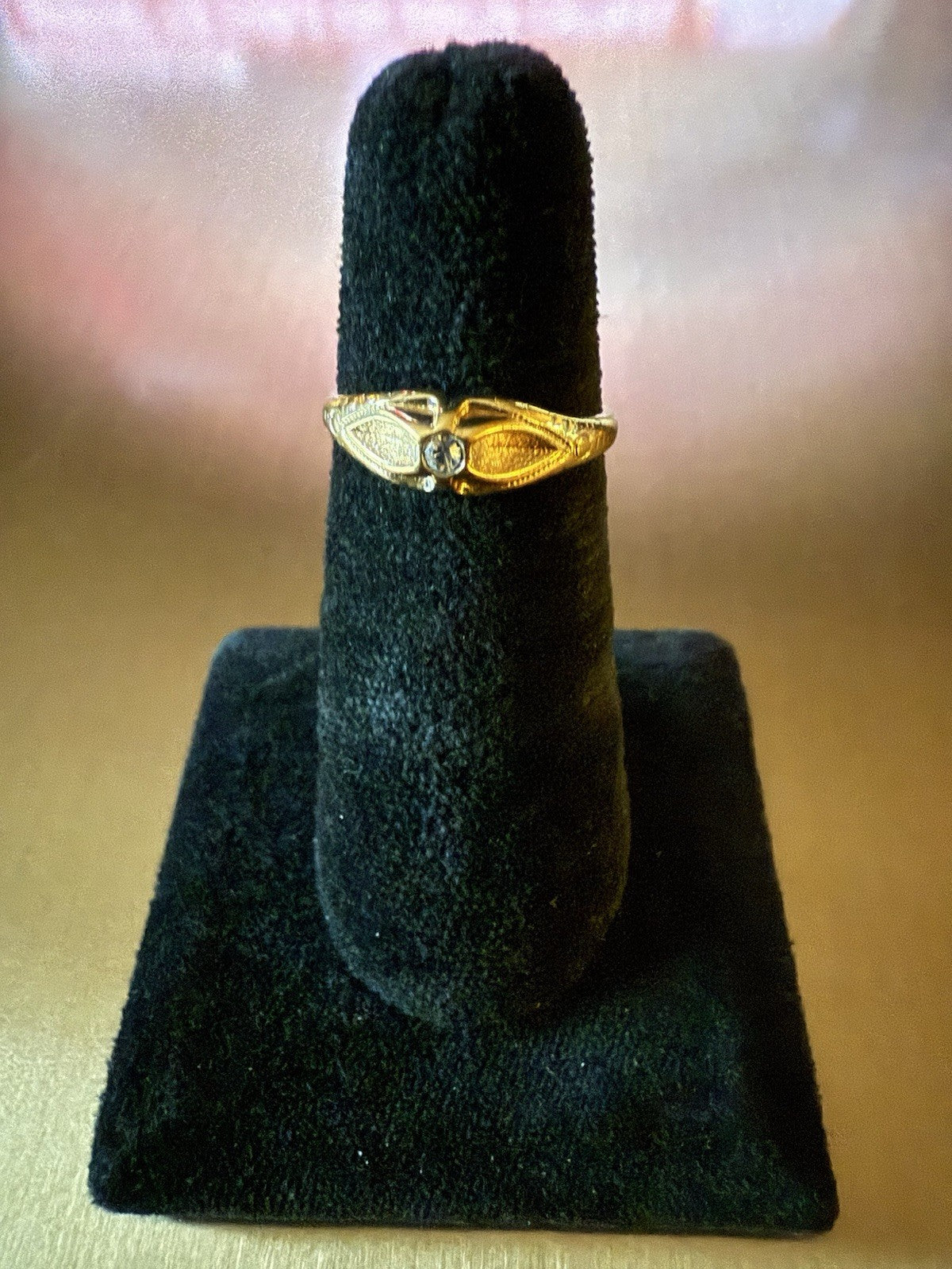 14K Yellow Gold CZ Ring (2.9g)-Size 7