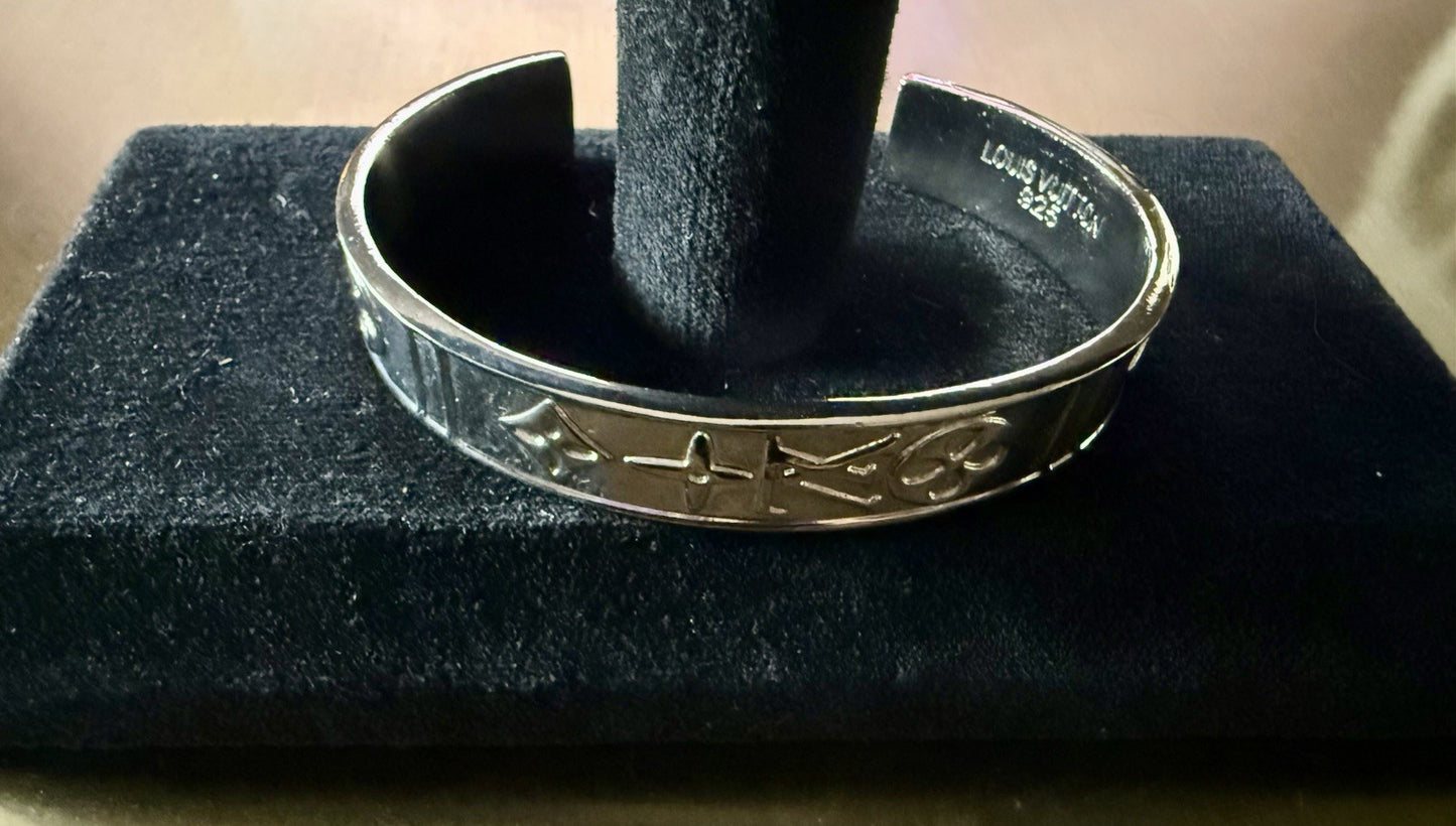 Louis Vuitton 925 sterling silver cuff bracelet