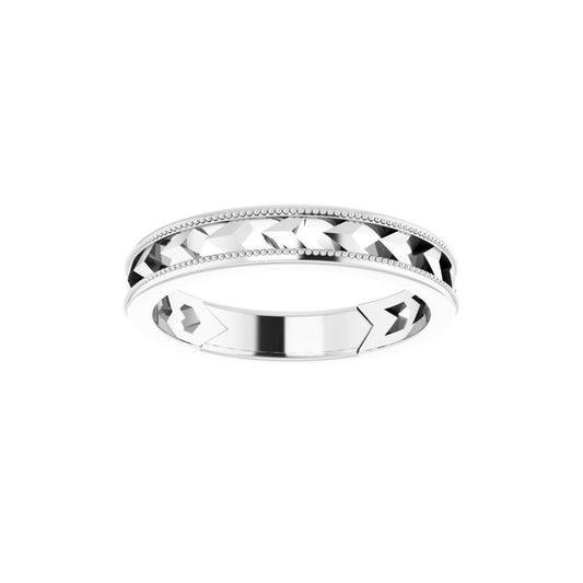 Sterling Silver Geometric Stackable Ring - Size 7