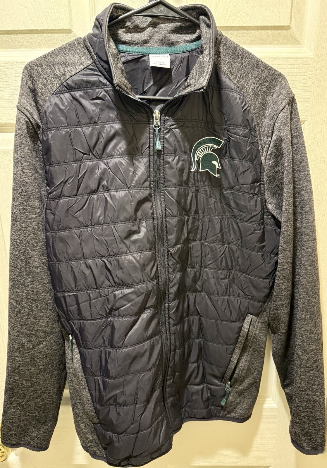 Captivating Apparel Michigan State Spartans men's full-zip hybrid jacket