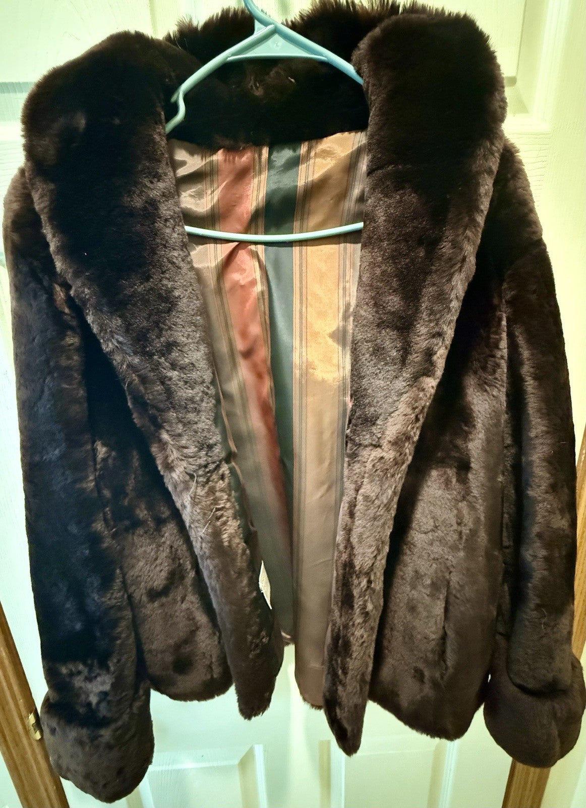 vintage Sears Mouton Fur Coat 