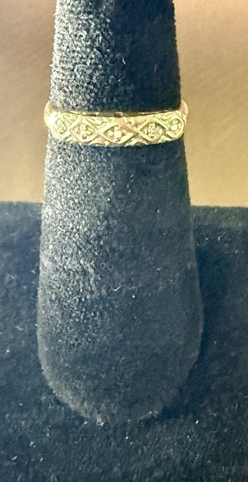 Vintage 14K Yellow and White Gold Full Diamond Eternity Band - Size 6.5 (1.63g)