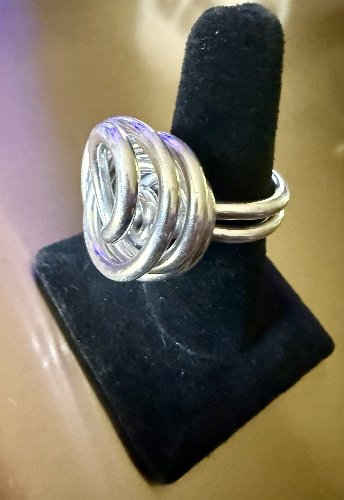 Vintage Sterling Silver Spiral Ring - Size 10