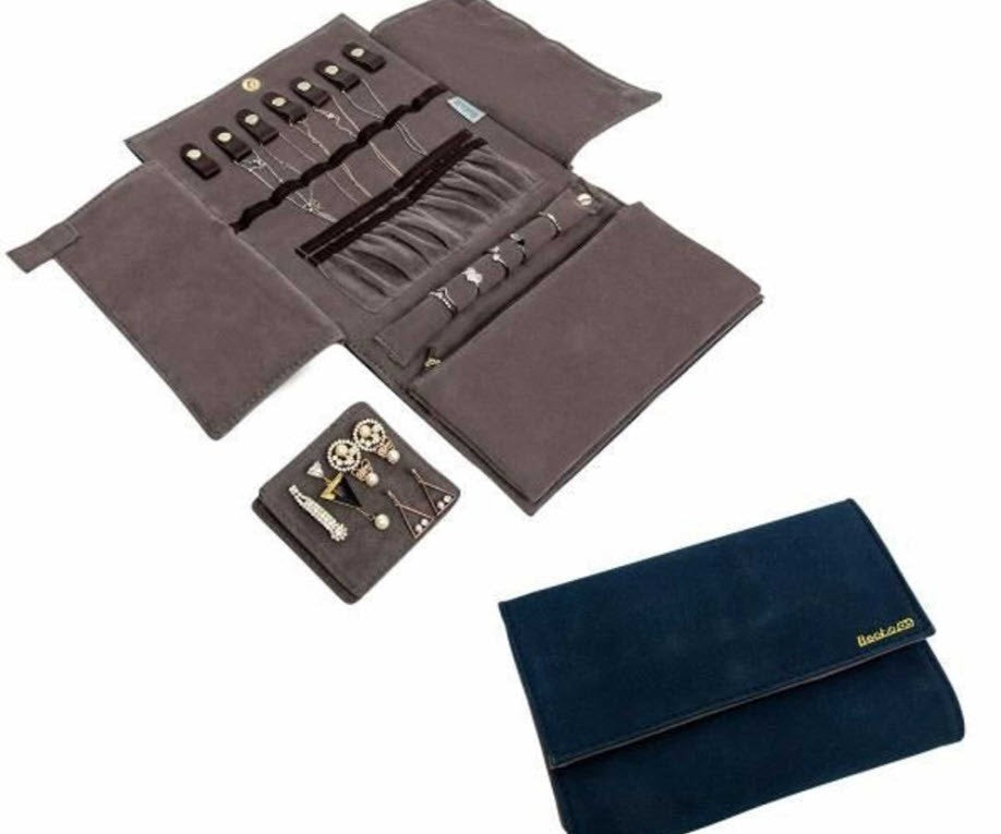 Jewelry Organizer-Travel Jewel Bag case for Multiple Necklaces, Rings, Bracelets