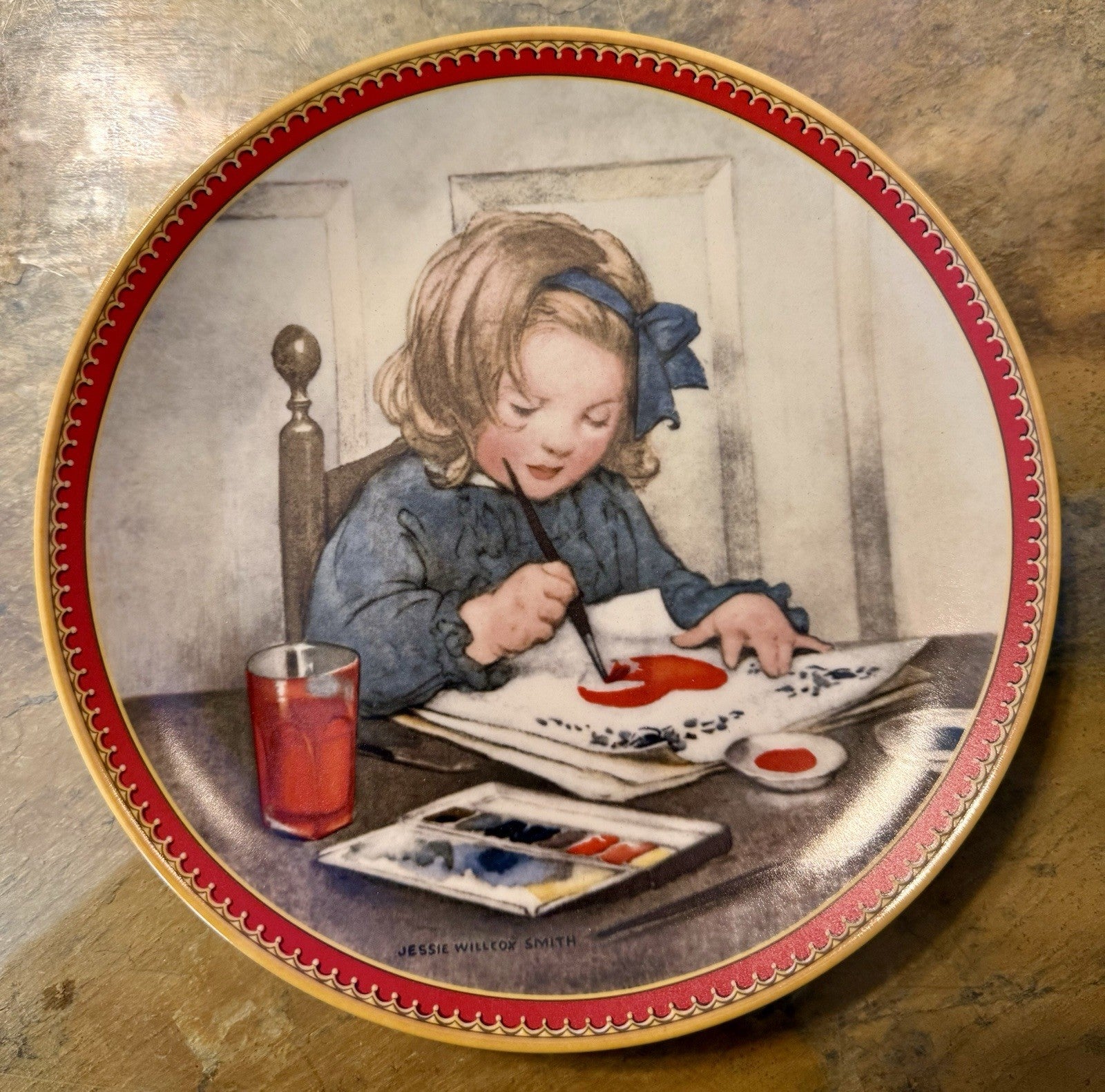Vintage Jessie Wilcox Smith Collector Plate "Valentine's Day"