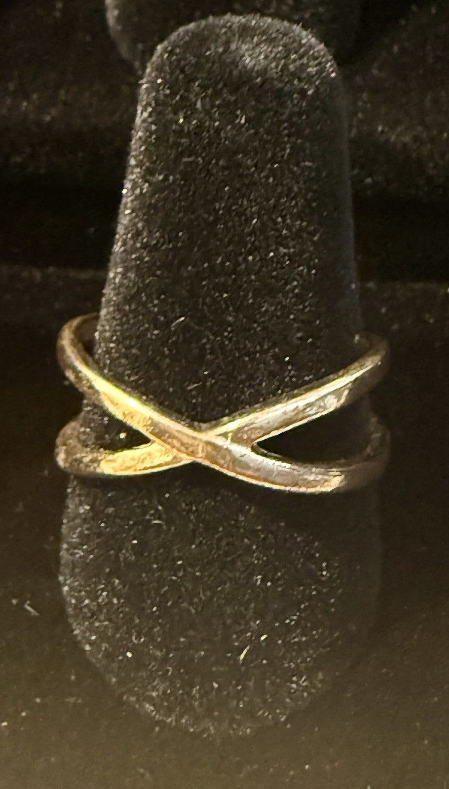 Fold Tone Crops Ring -Size 8.5