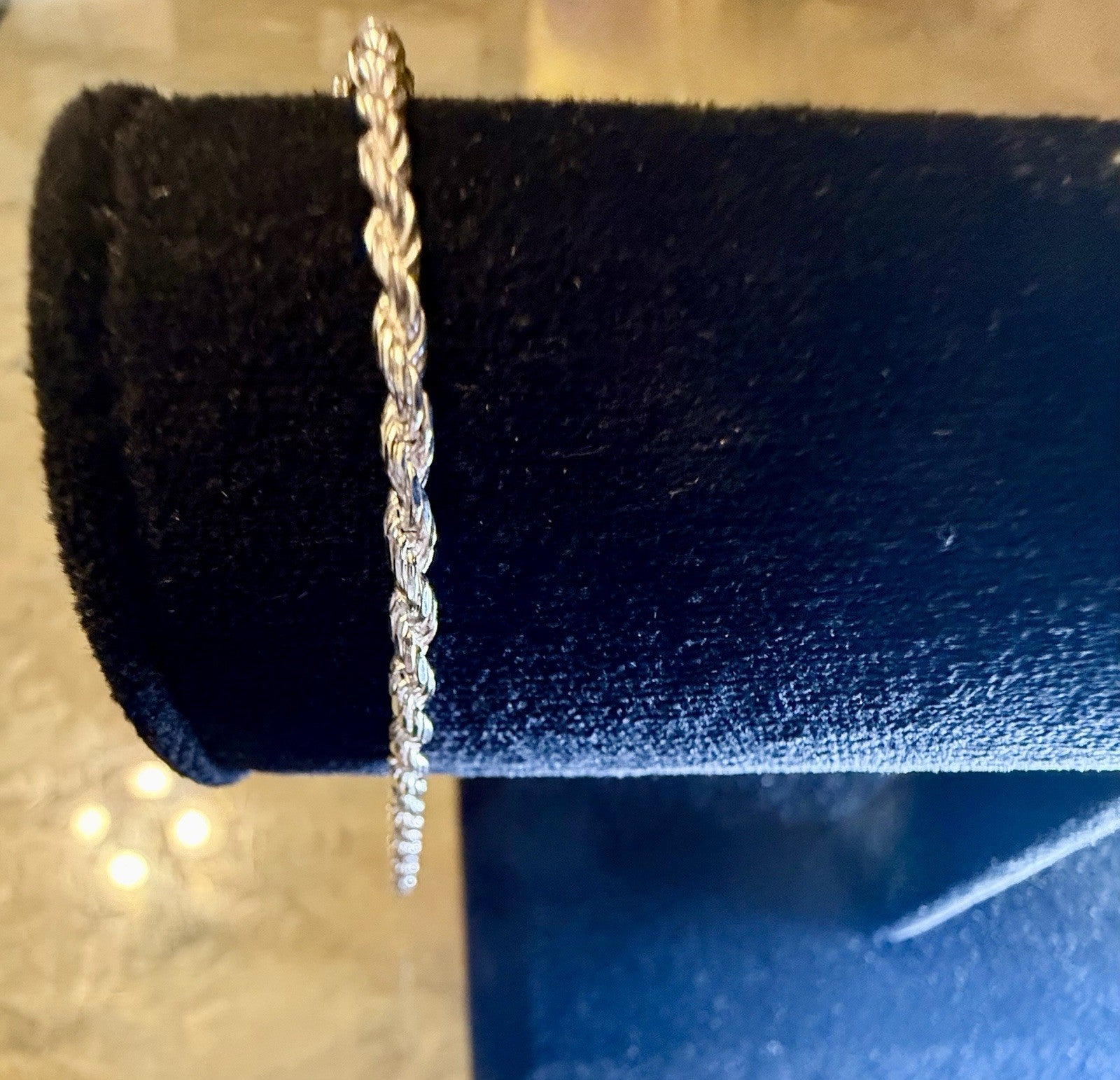 Sterling Silver Rope Bracelet- 8”