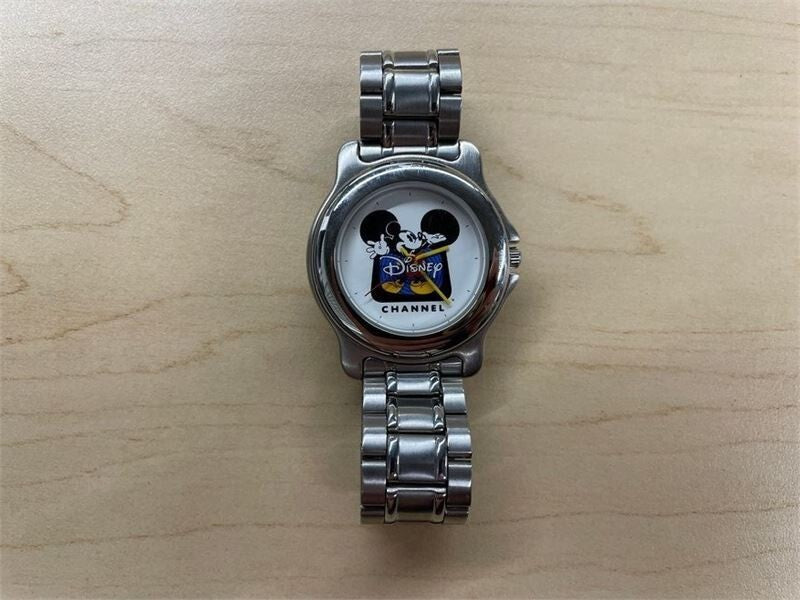 Vintage, Disney Channel - Mickey Mouse Quartz Watch, Silver Tone