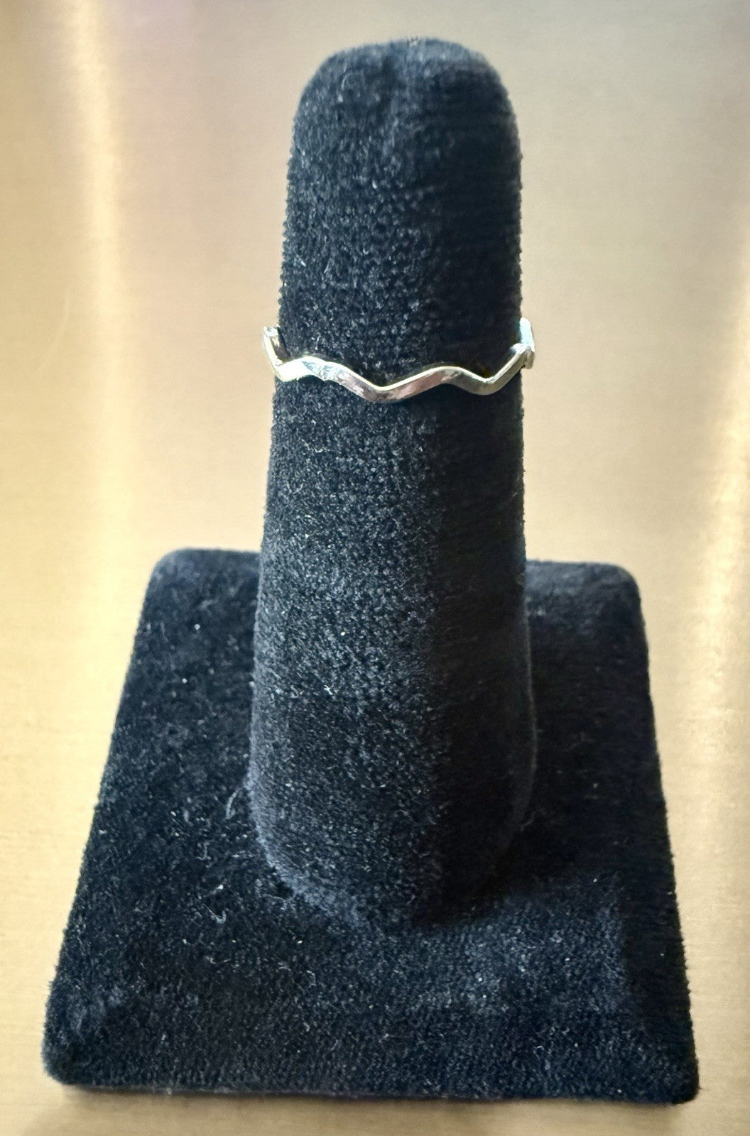 Vintage Sterling Silver Wavey Ring -Size 6.25