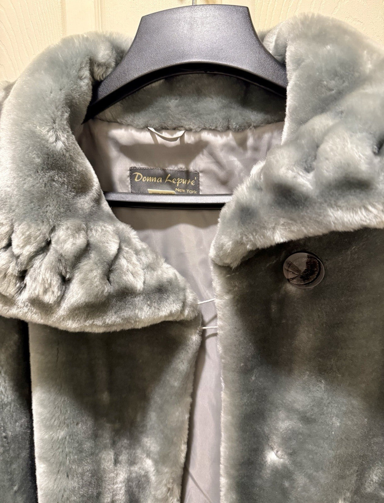 Vintage  Donna Lepure Faux Fur Coat 