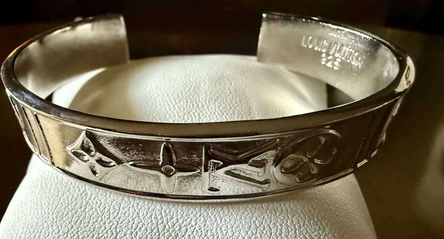 Louis Vuitton 925 sterling silver cuff bracelet