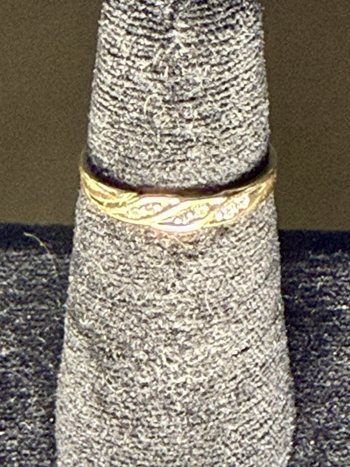 Vintage 14K Yellow Gold Diamond Band(1.55g) Size 7.5