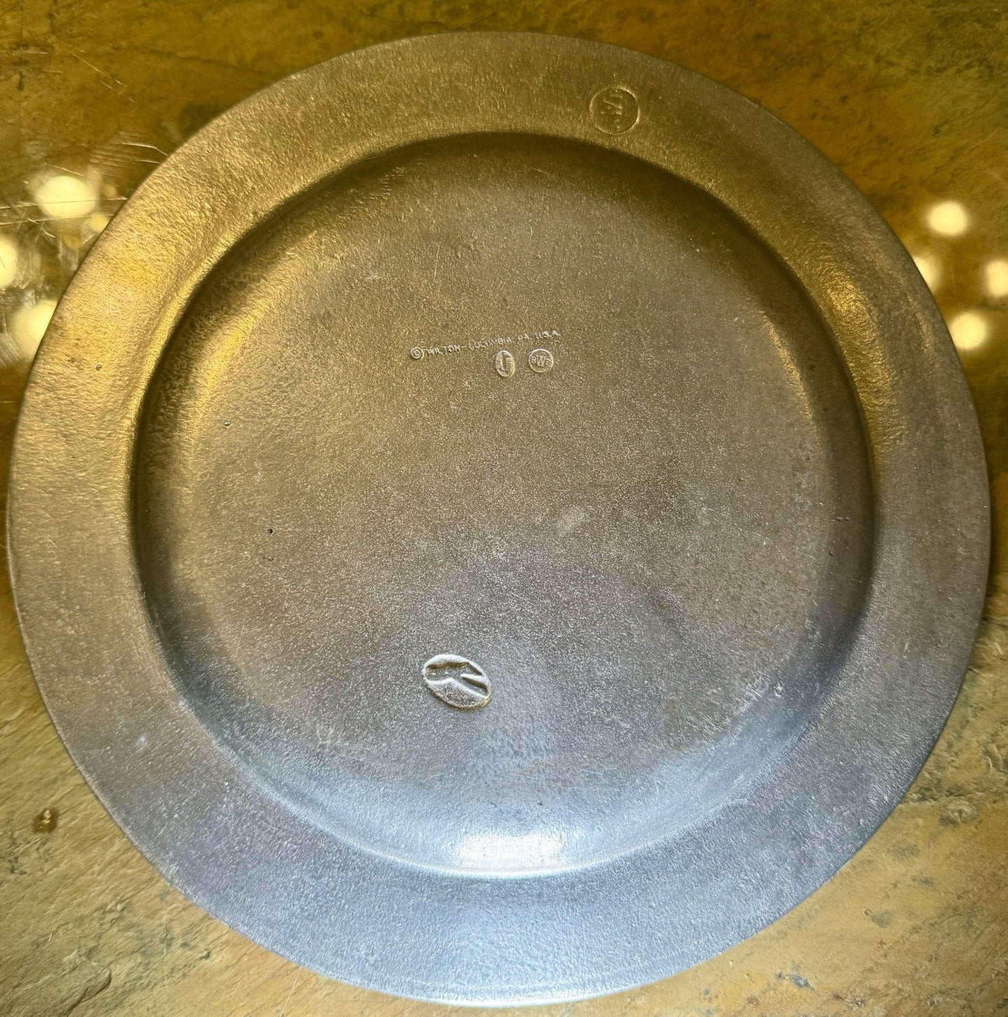 Vintage Old North Church in Boston Pewter Collector Plate