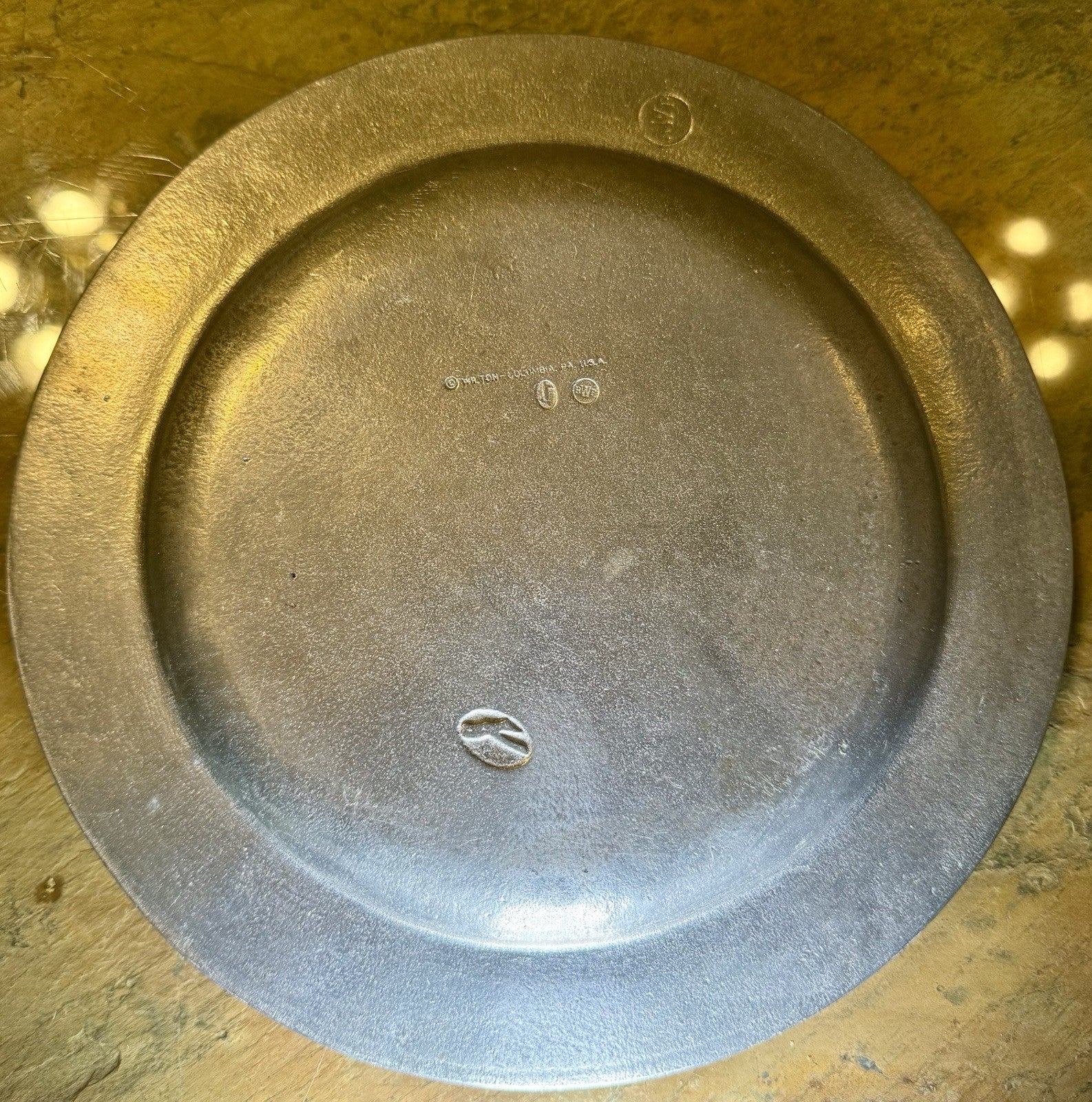 Vintage Old North Church in Boston Pewter Collector Plate