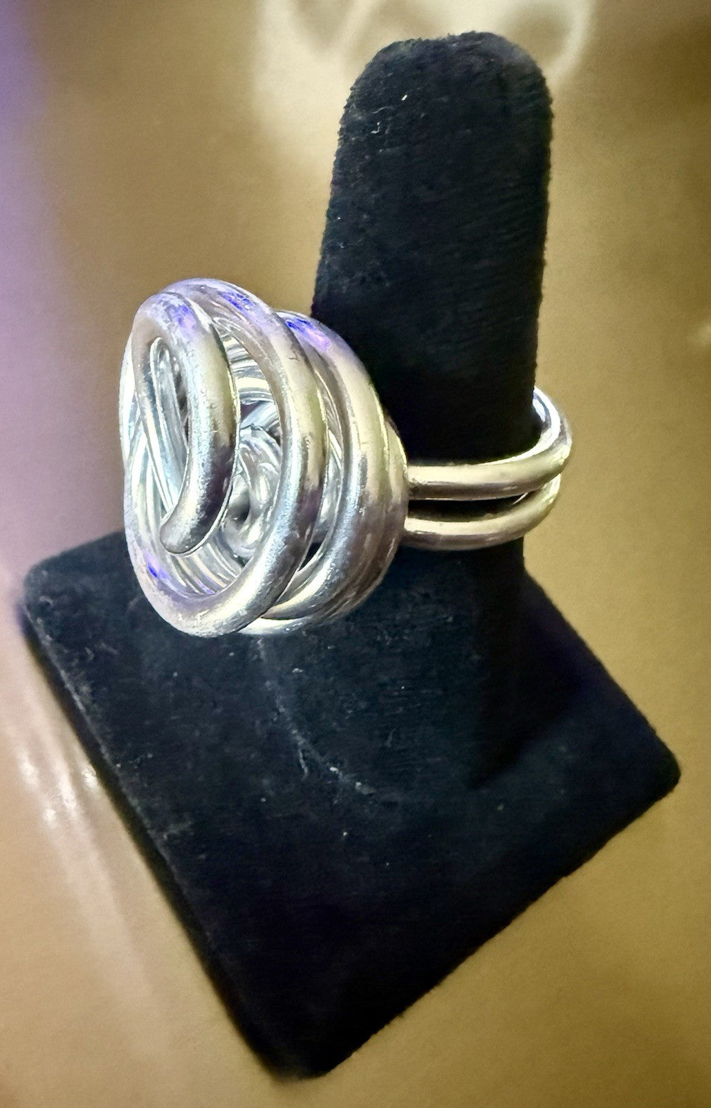 Vintage Sterling Silver Spiral Ring - Size 10