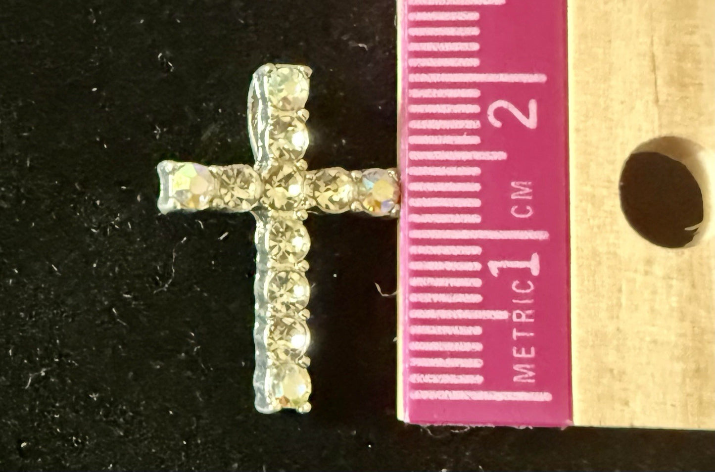 Diamond Cross Pendant - Sterling Silver 