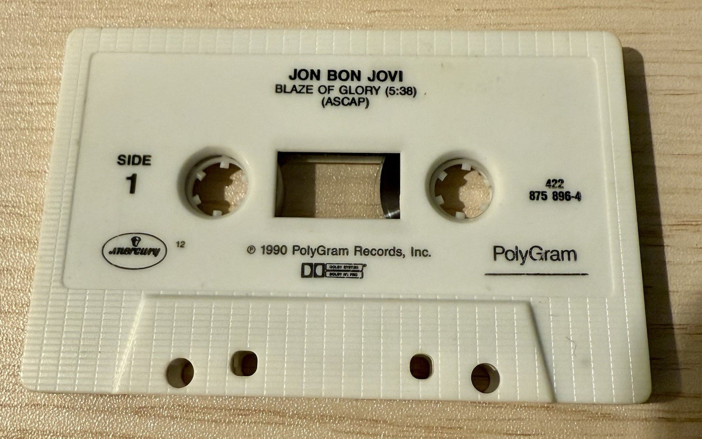 Blaze of Glory [Single] by Jon Bon Jovi (Cassette, Aug-1990, Polydor)