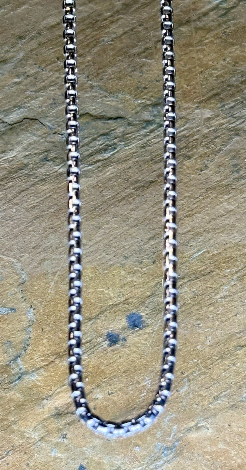 Solid 14k Gold Box Chain Necklace - 6.09g - Italian Made - Genuine Fine Jewelry
