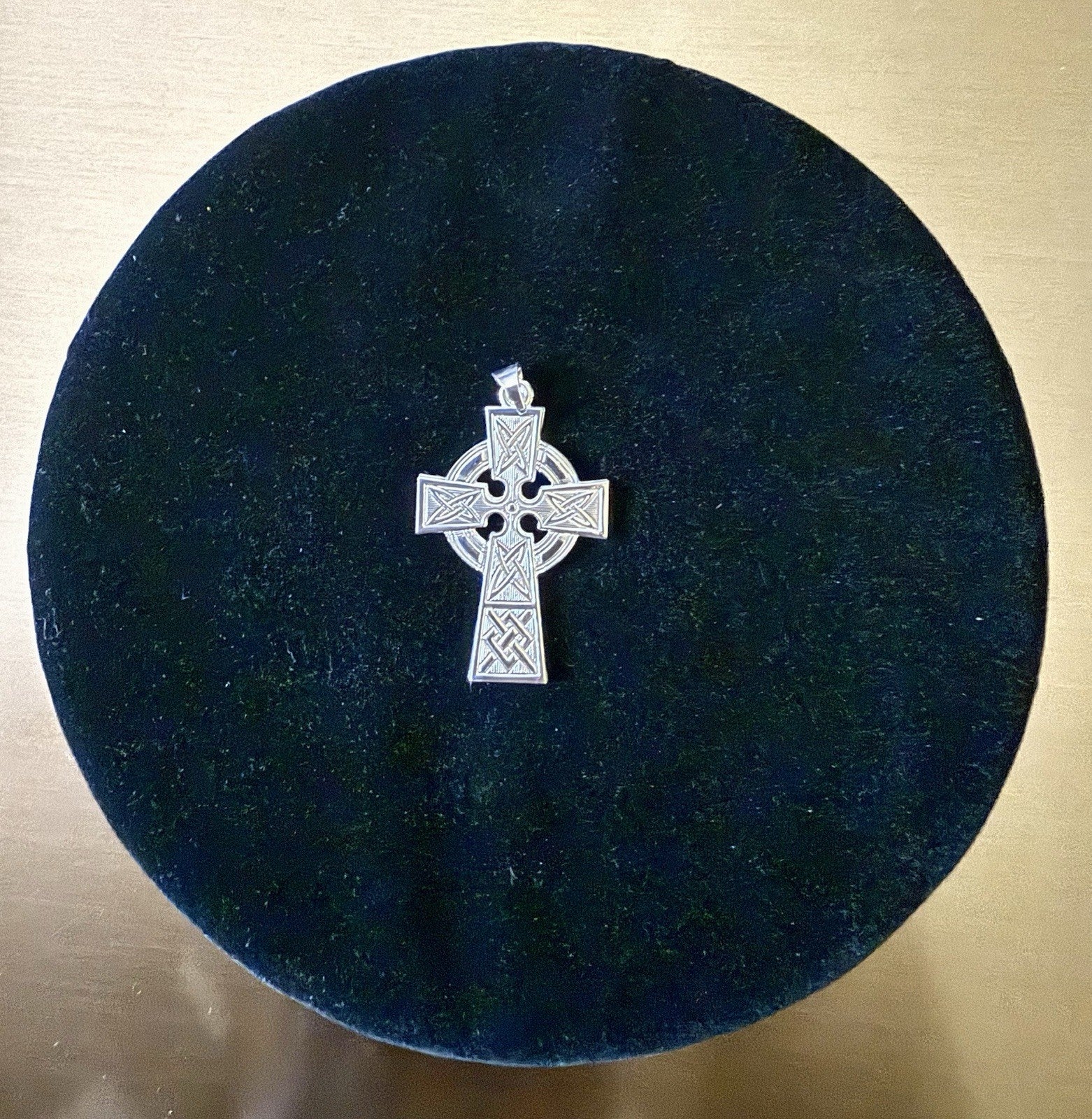 Sterling Silver Celtic-Inspired Cross Pendant