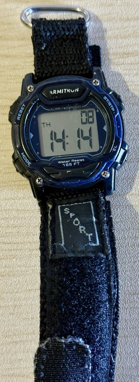 Armitron Sport Unisex Digital Chronograph Nylon Strap Watch, 45-7004 Blue 
