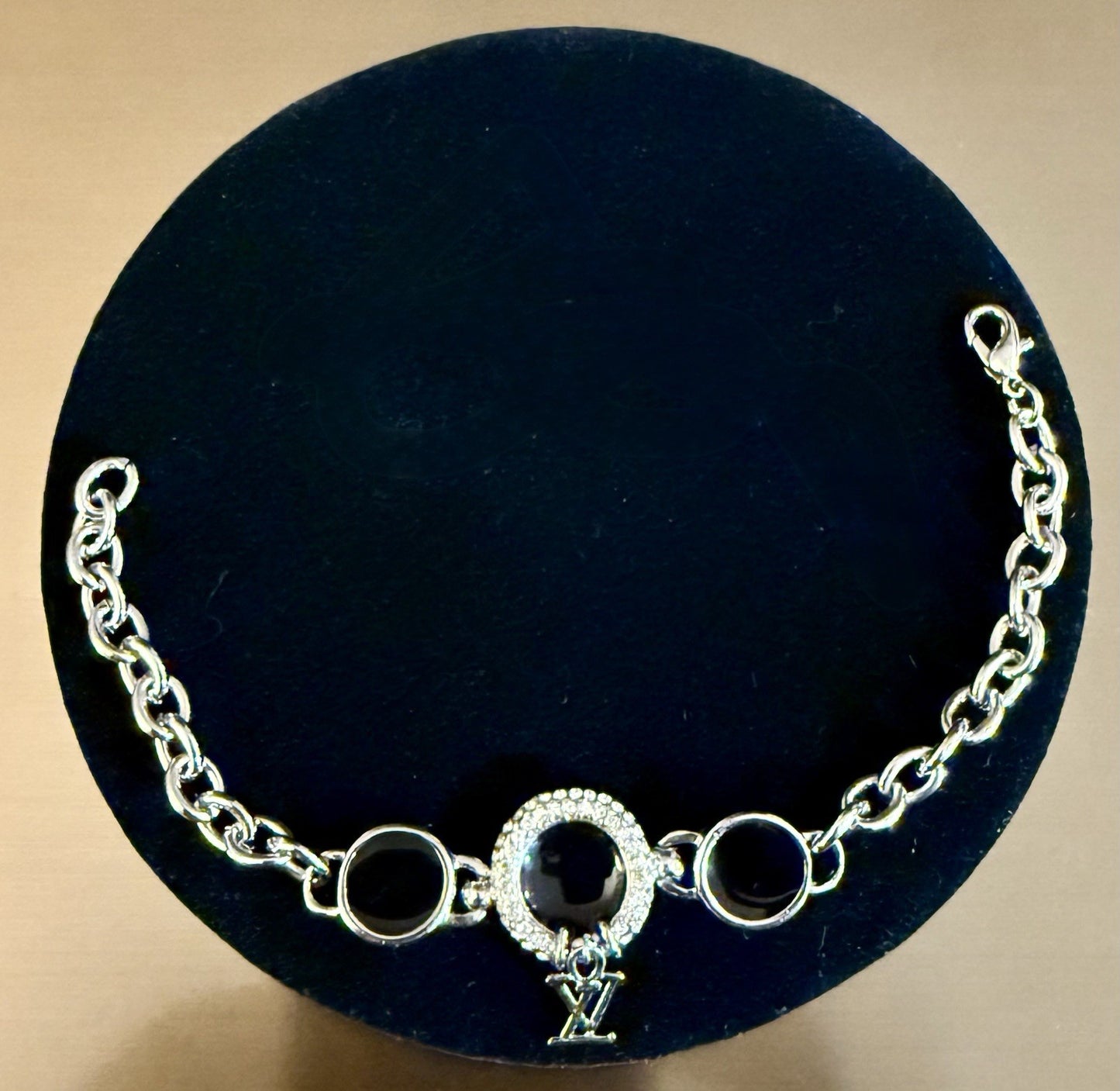 Louis Vuitton Sterling Silver Opal And Diamond Bracelet