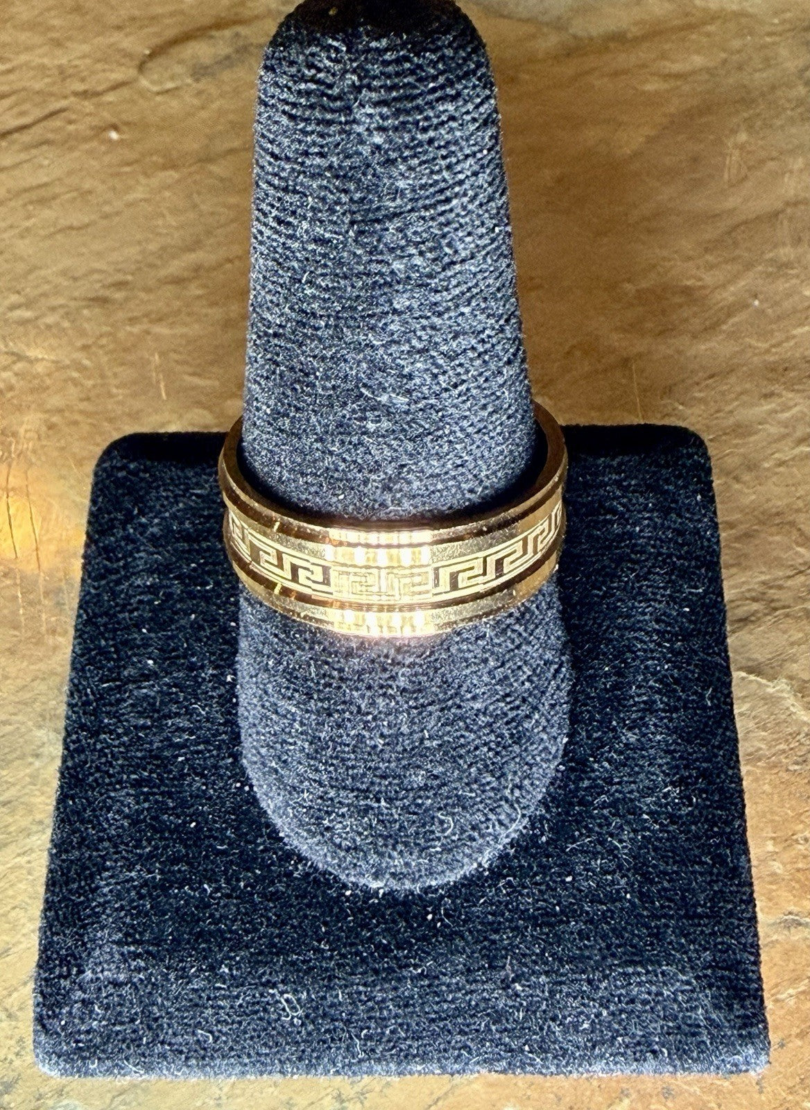 Stainless Steel Geek Key Wedding Band- Size 12