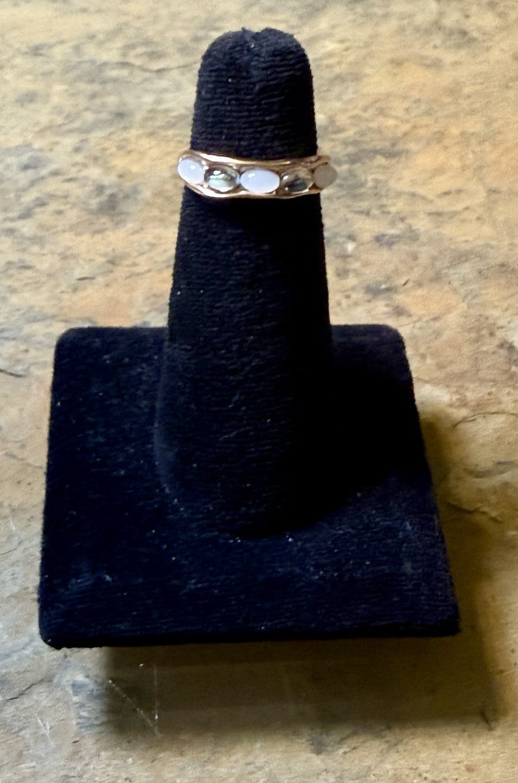 Gold Tone Moonstone Ring- Size 6