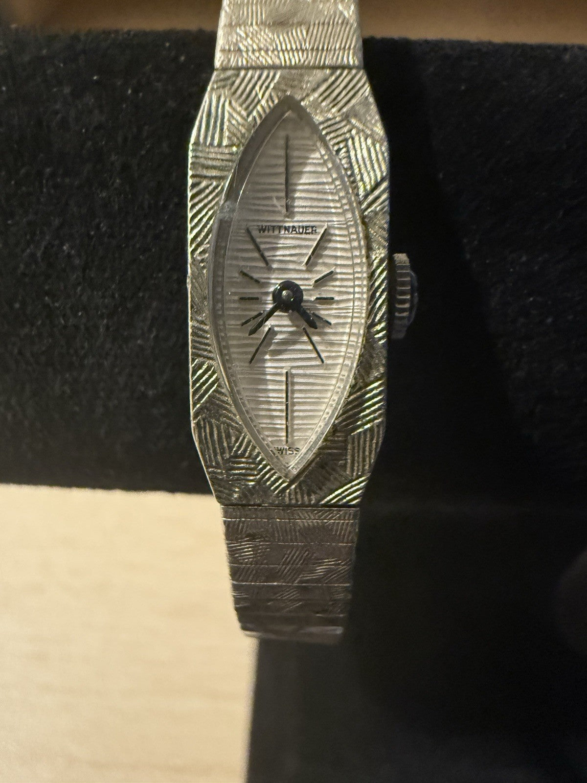 Vintage Wittnauer 10K White Gold Plated Watch 