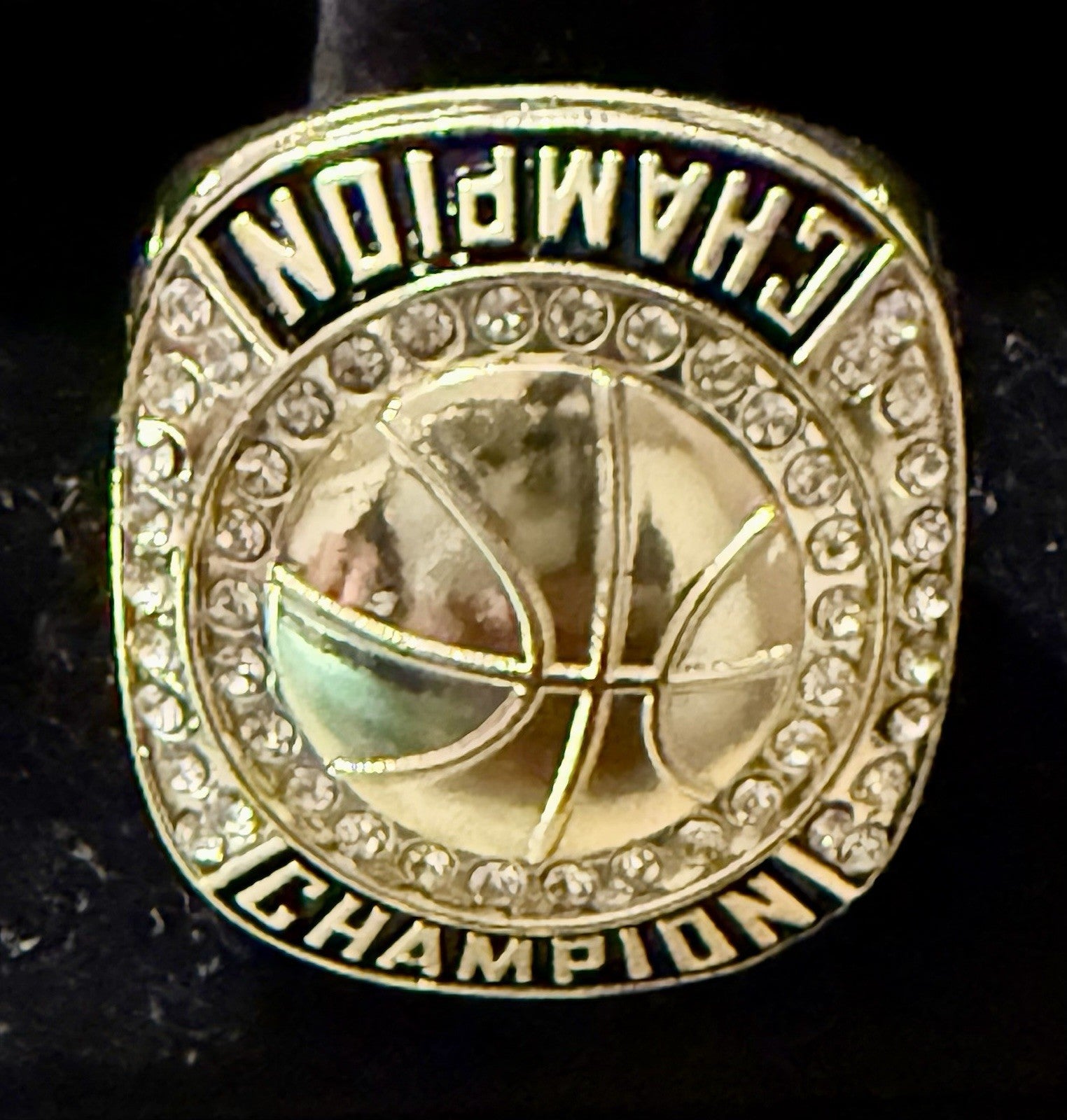 Express Medals Basketball Champion Gold Tone Ring